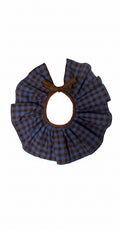 Cuello Vichy Marron y Azul