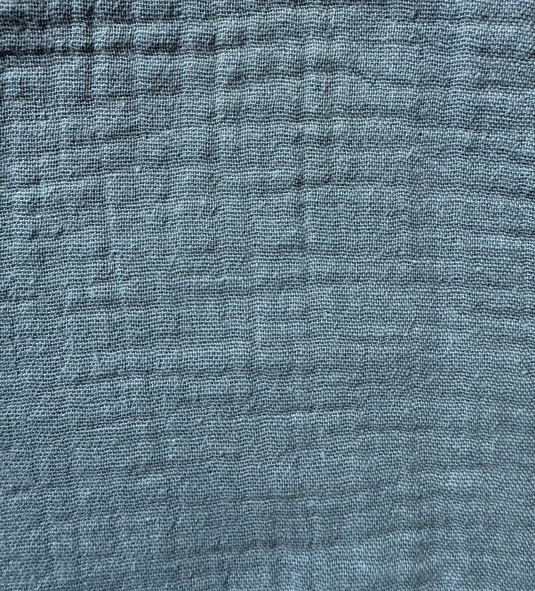 Cuadros vichy azul y marrón