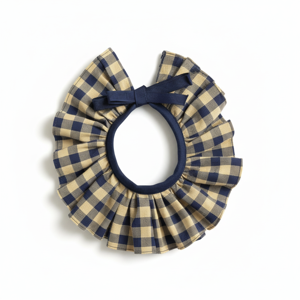 Cuello Vichy Azul y Verde