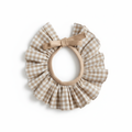 Cuello Vichy Beige y Blanco