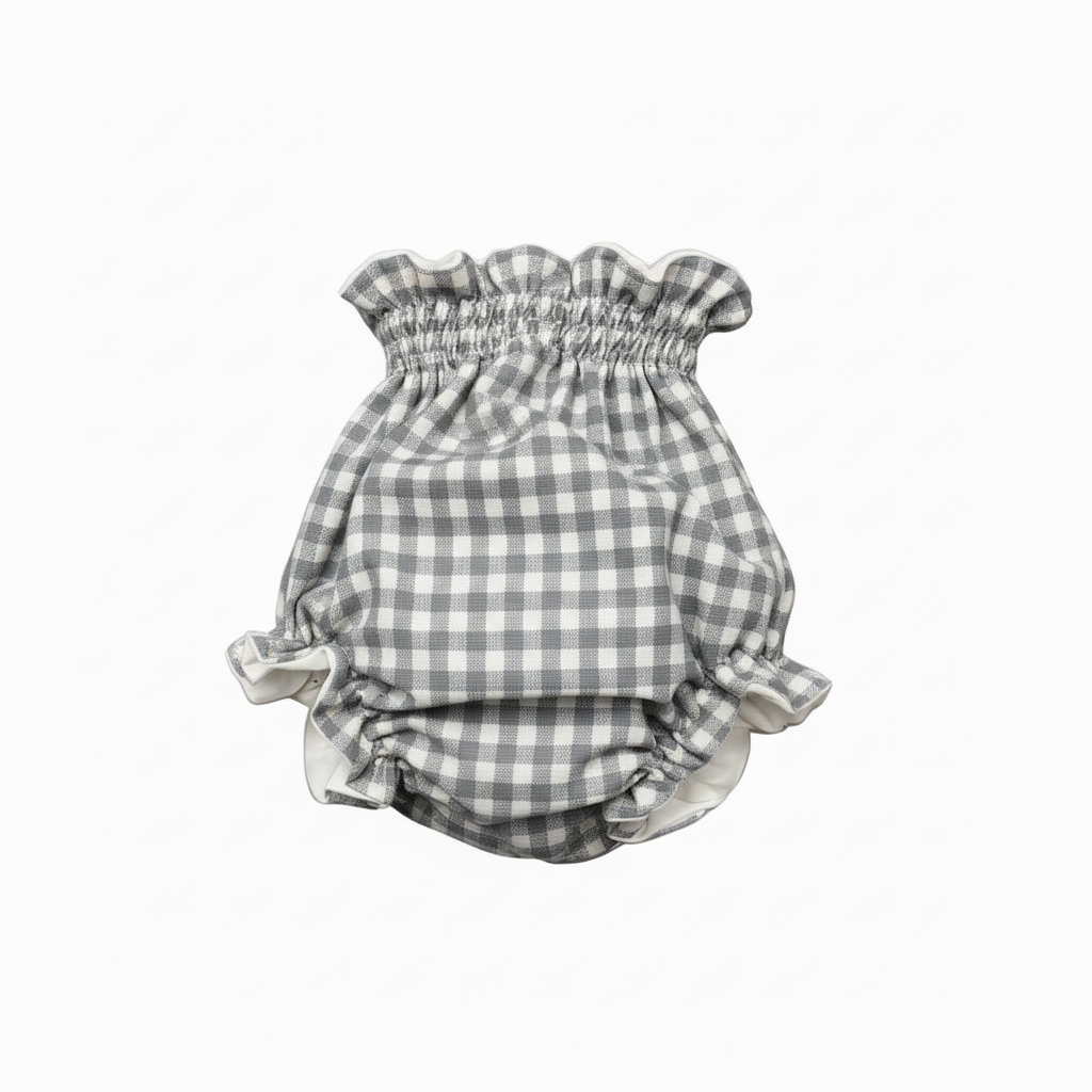 Braguita Vichy Gris y Blanco